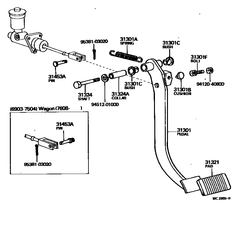3102 — CLUTCH PEDAL & FLEXIBLE HOSE