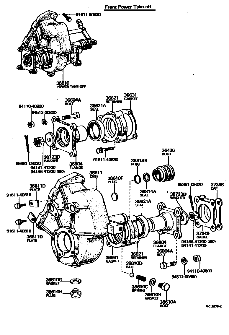 3602 — POWER TAKE-OFF CASE & GEAR