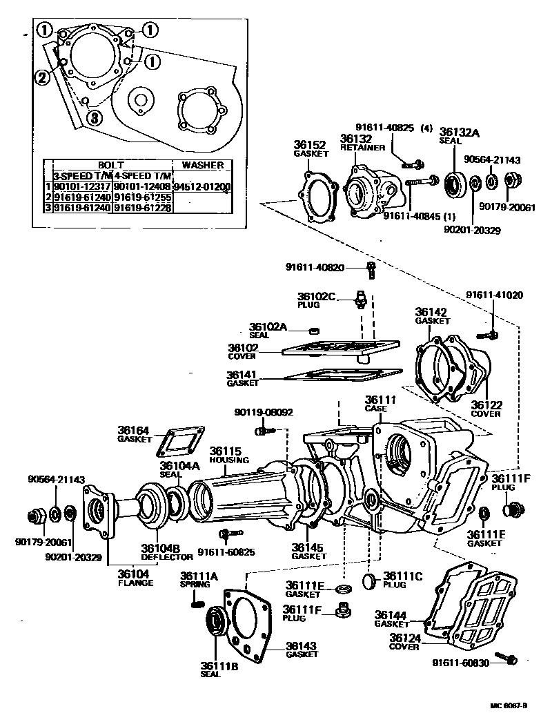 3609 — TRANSFER CASE & EXTENSION HOUSING