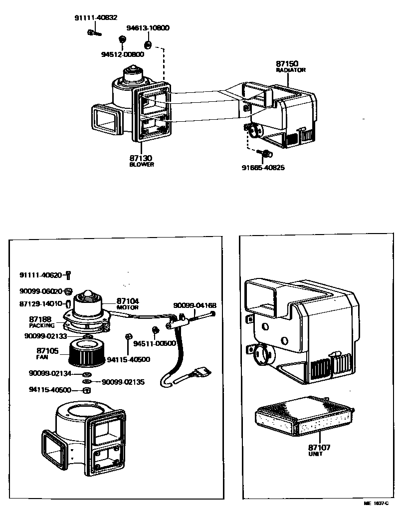 8712 — HEATING & AIR CONDITIONING - HEATER UNIT & BLOWER