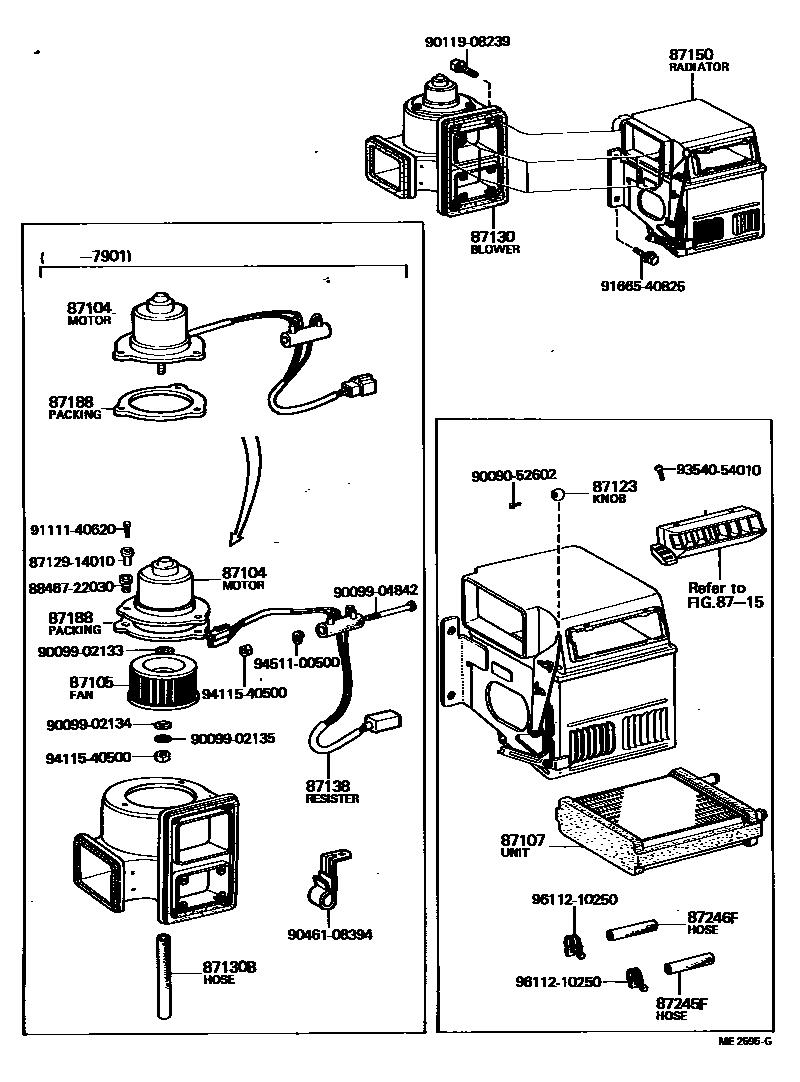 8712 — HEATING & AIR CONDITIONING - HEATER UNIT & BLOWER