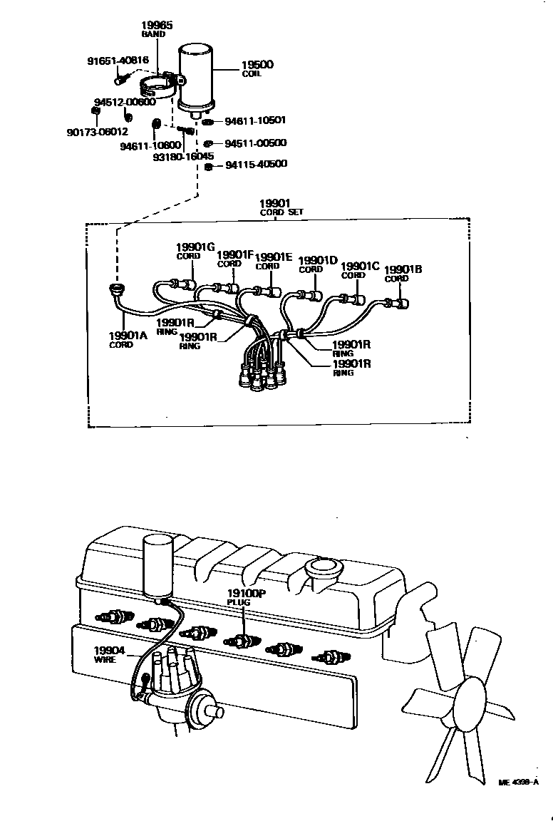 1901 — IGNITION COIL & SPARK PLUG / GLOW PLUG