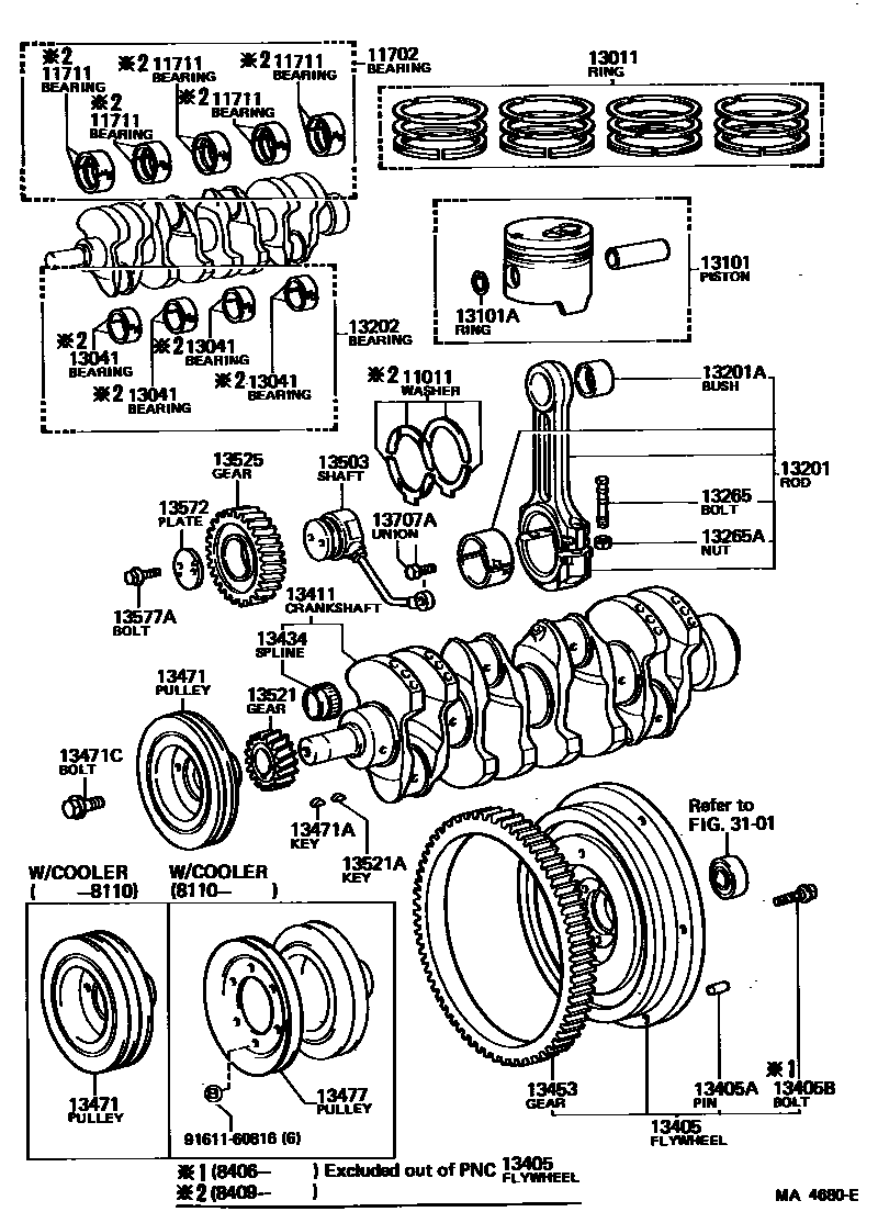 1301 — CRANKSHAFT & PISTON