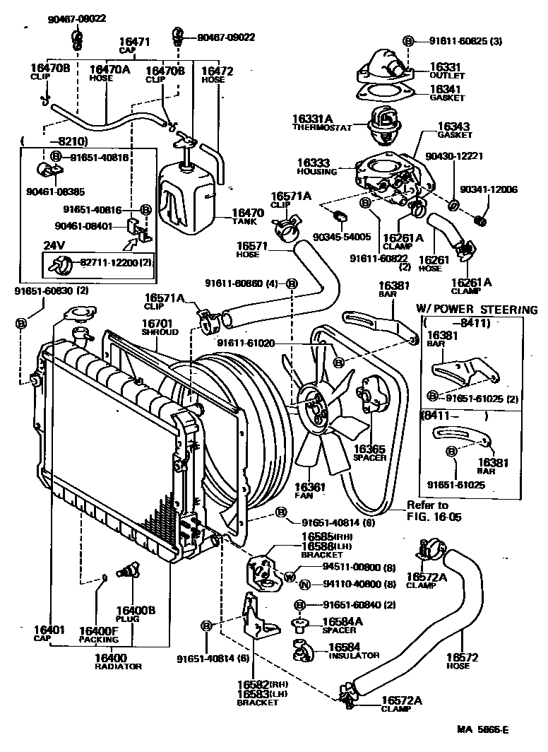 1603 — RADIATOR & WATER OUTLET