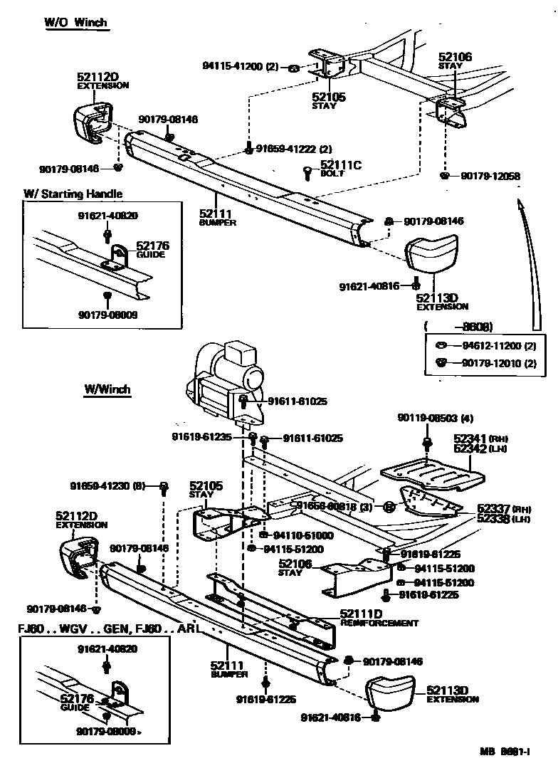 5252 — FRONT BUMPER & BUMPER STAY
