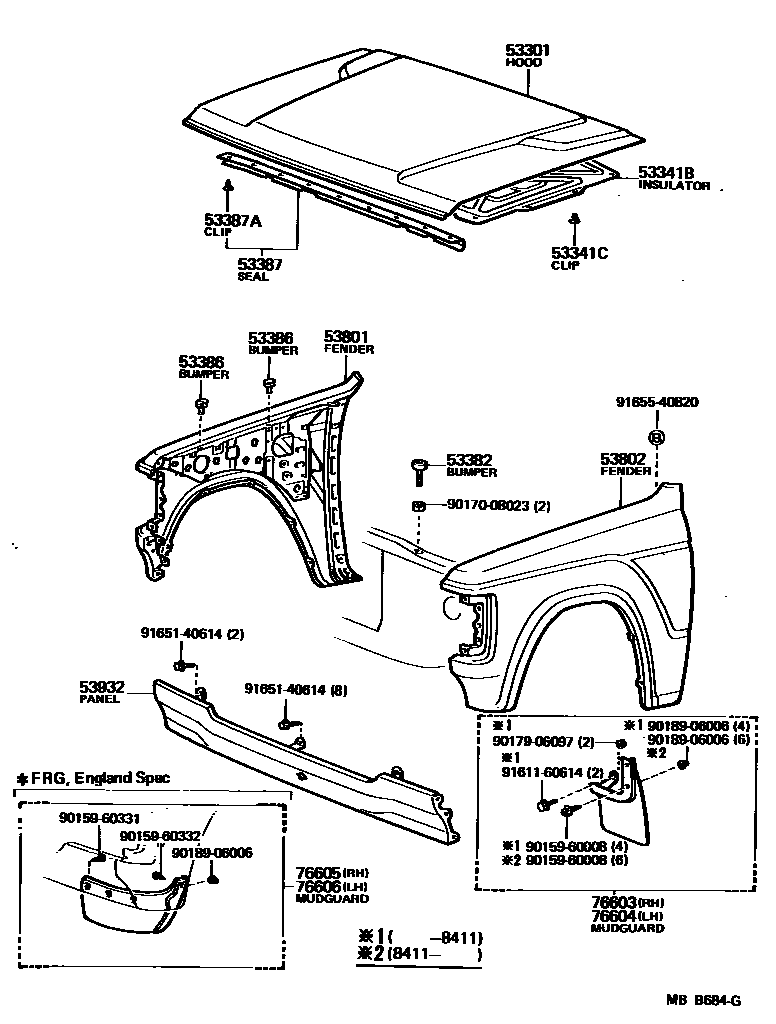 5353 — HOOD & FRONT FENDER
