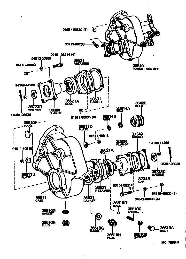 3602 — POWER TAKE-OFF CASE & GEAR