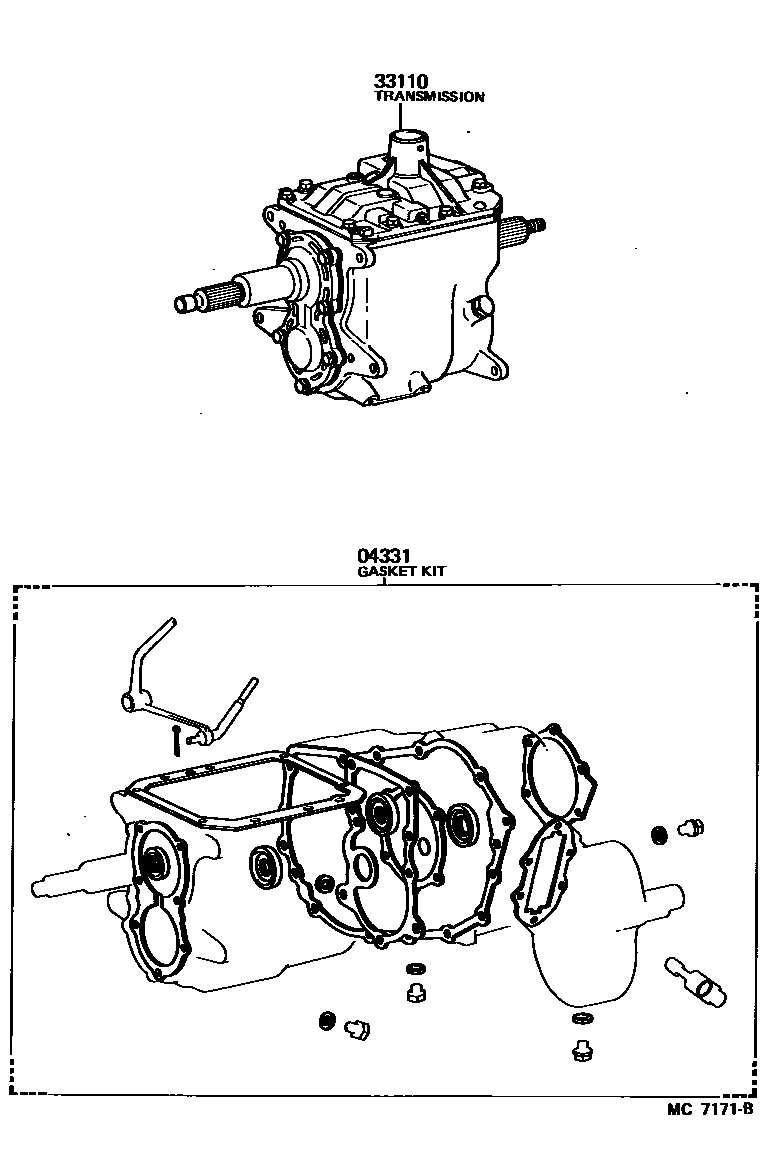 3301 — TRANSAXLE OR TRANSMISSION ASSY & GASKET KIT (MTM)