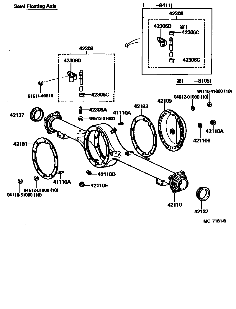 4101 — REAR AXLE HOUSING & DIFFERENTIAL