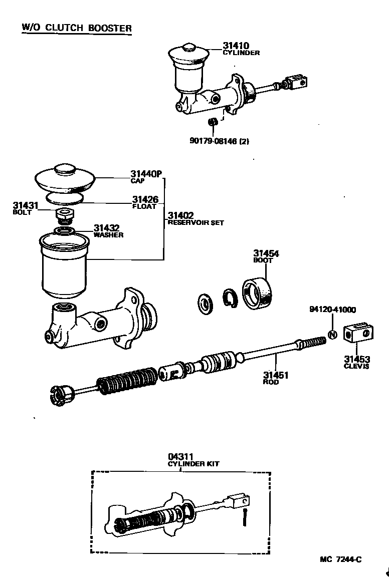 3103 — CLUTCH MASTER CYLINDER