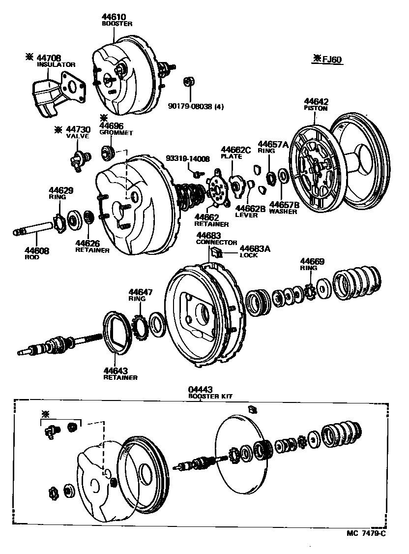 4703 — BRAKE BOOSTER & VACUUM TUBE