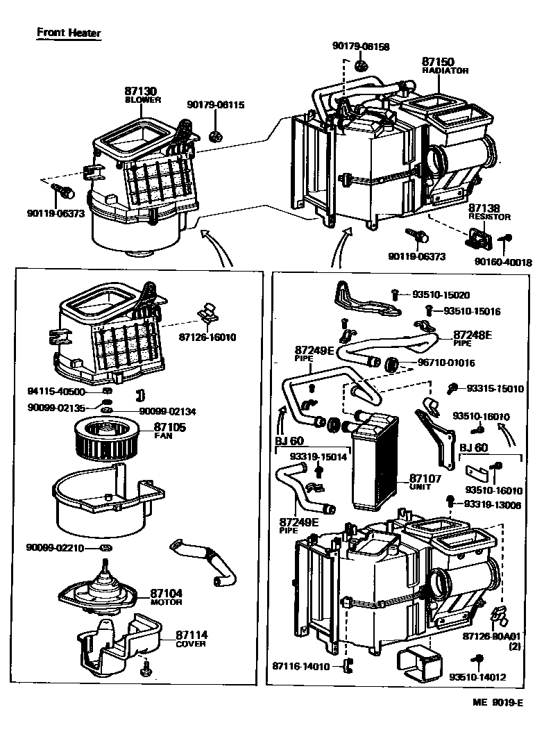 8712 — HEATING & AIR CONDITIONING - HEATER UNIT & BLOWER