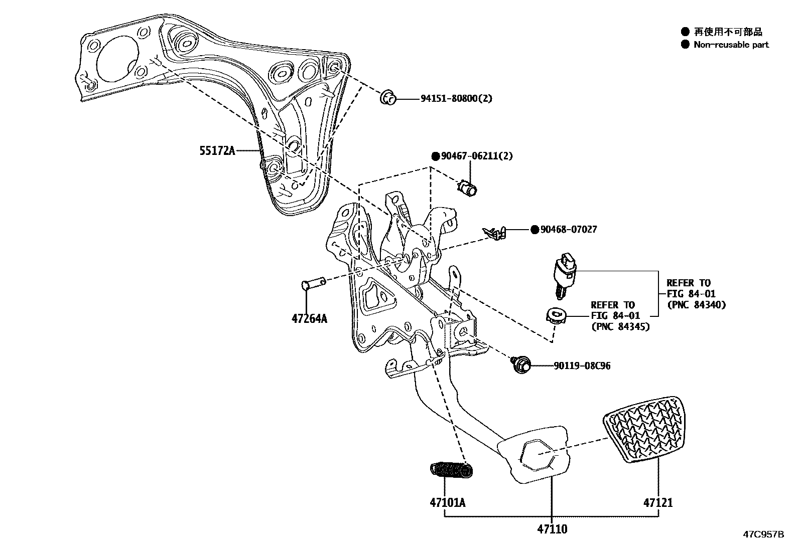 4701 — BRAKE PEDAL & BRACKET