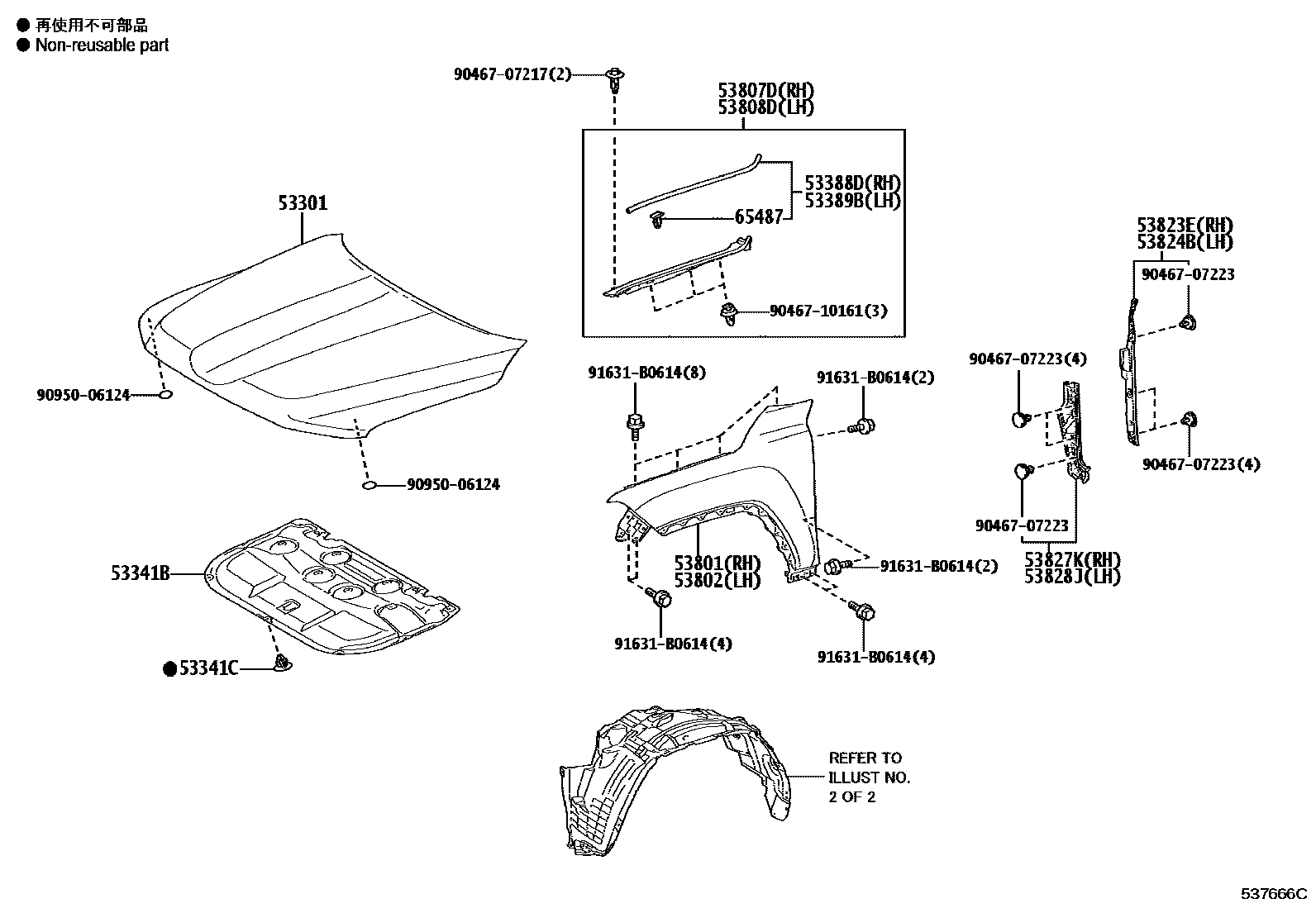 5353 — HOOD & FRONT FENDER