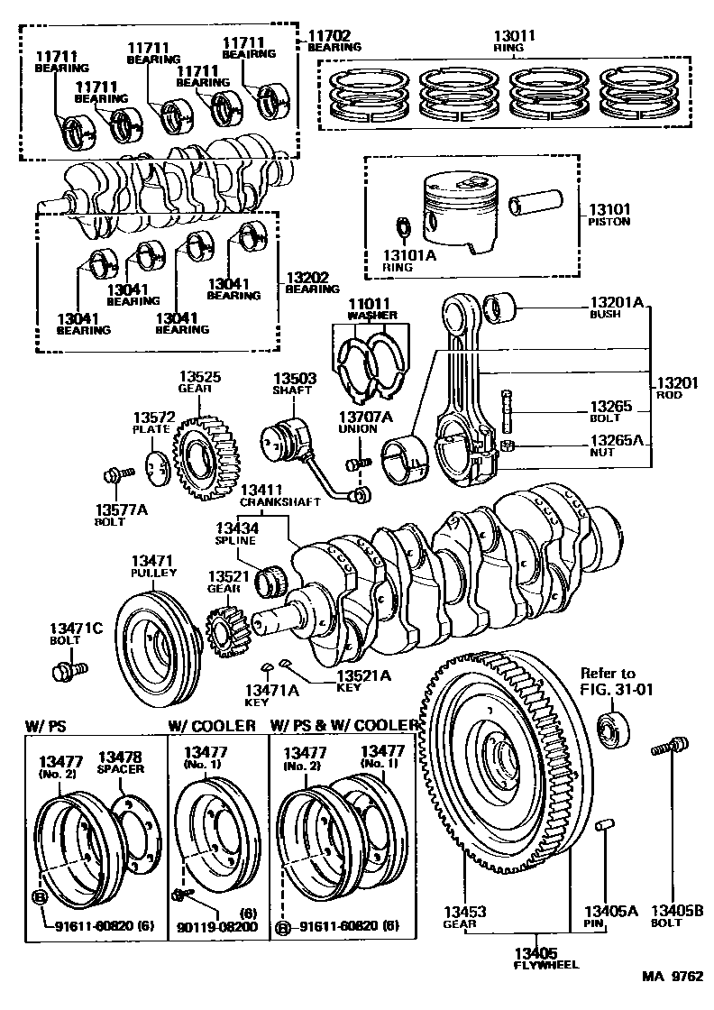 1301 — CRANKSHAFT & PISTON