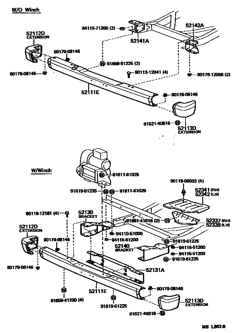 5252 — FRONT BUMPER & BUMPER STAY