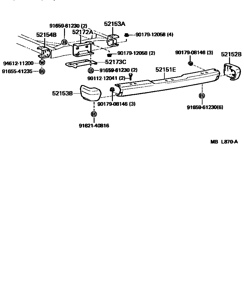 5253 — REAR BUMPER & BUMPER STAY