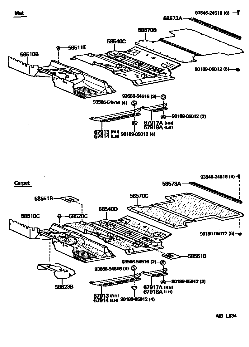 5854 — FLOOR MAT & SILENCER PAD