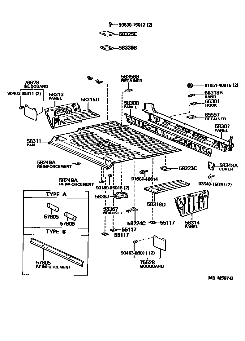 5852 — REAR FLOOR PANEL & REAR FLOOR MEMBER