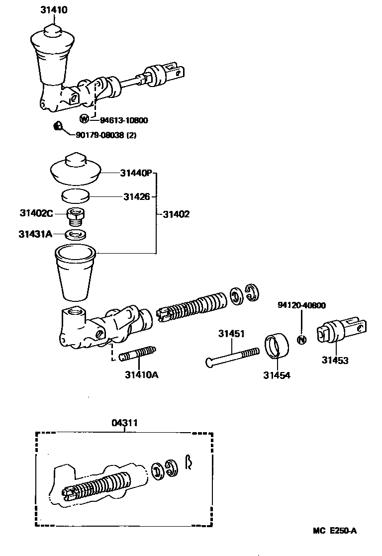 3103 — CLUTCH MASTER CYLINDER