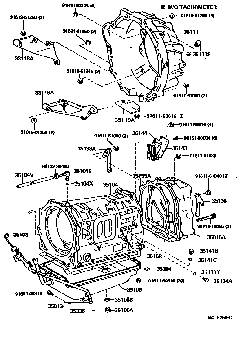 3503 — TRANSMISSION CASE & OIL PAN (ATM)