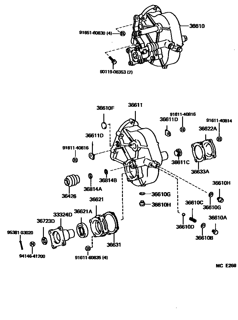 3602 — POWER TAKE-OFF CASE & GEAR