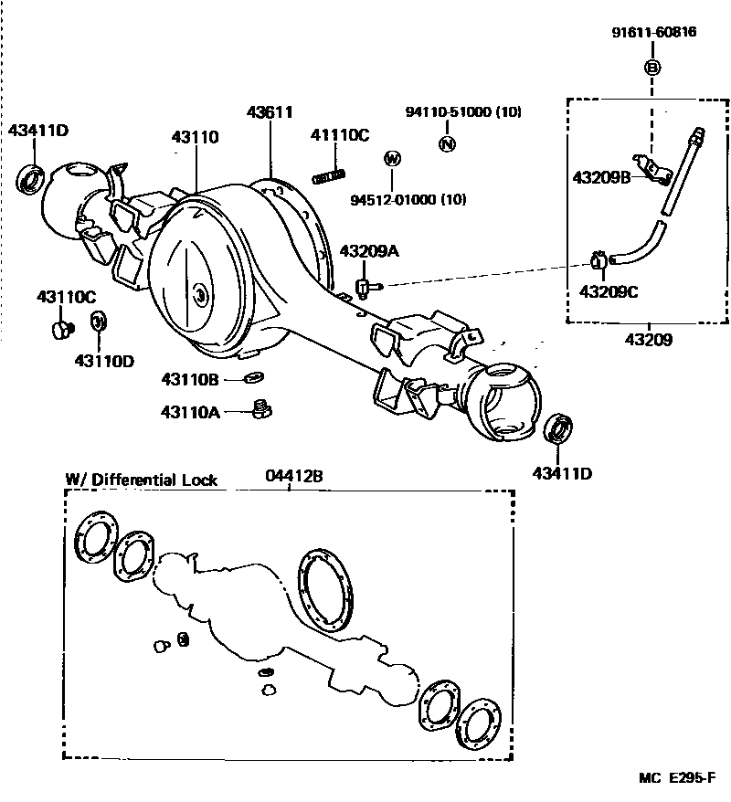 4301 — FRONT AXLE HOUSING & DIFFERENTIAL