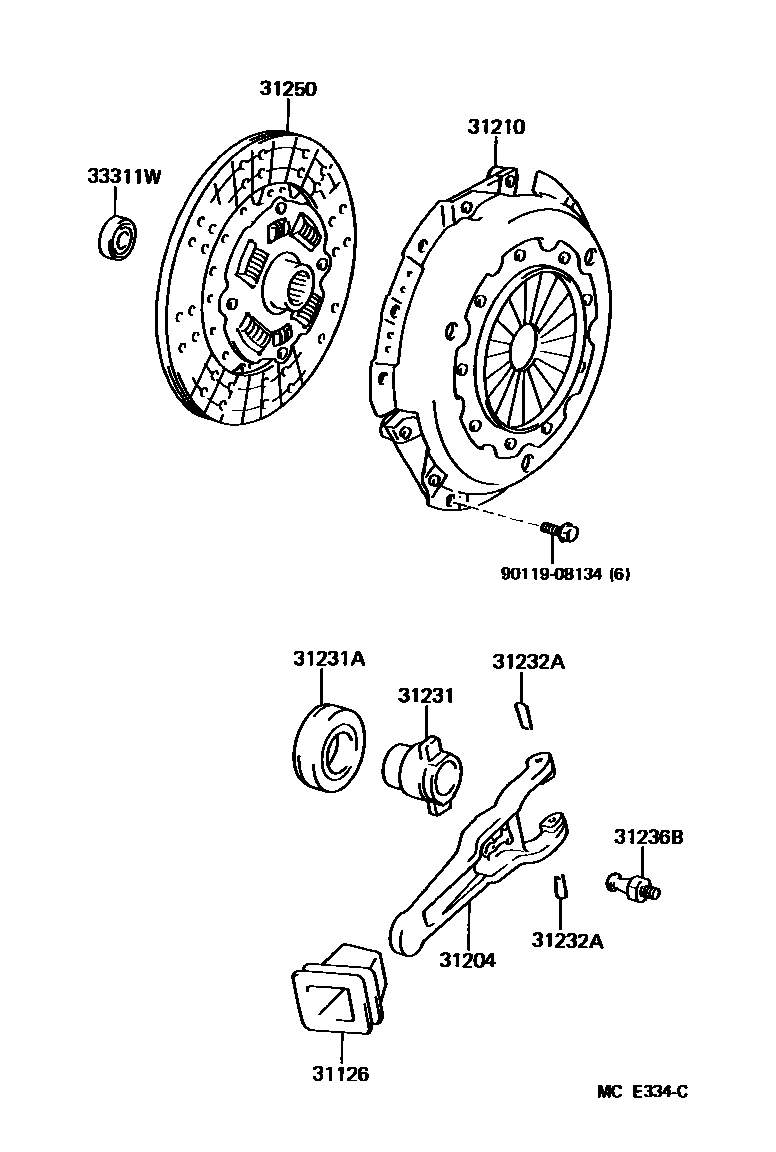 3101 — CLUTCH & RELEASE FORK