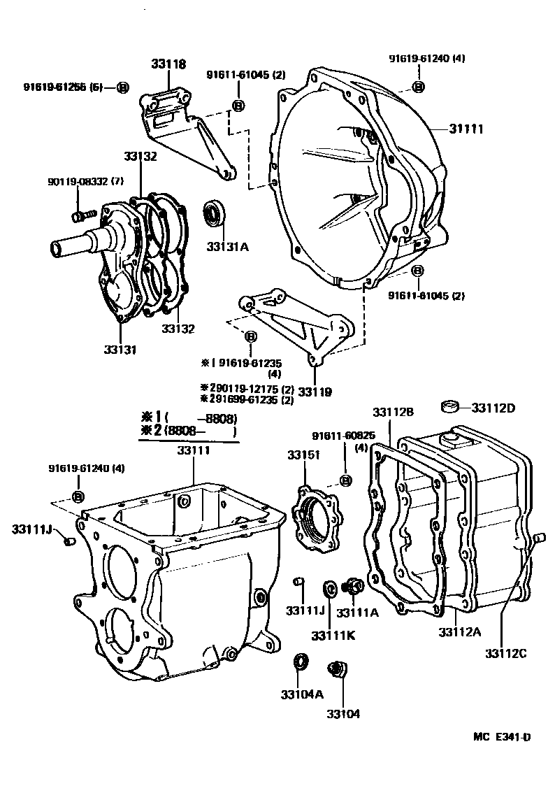 3302 — CLUTCH HOUSING & TRANSMISSION CASE (MTM)