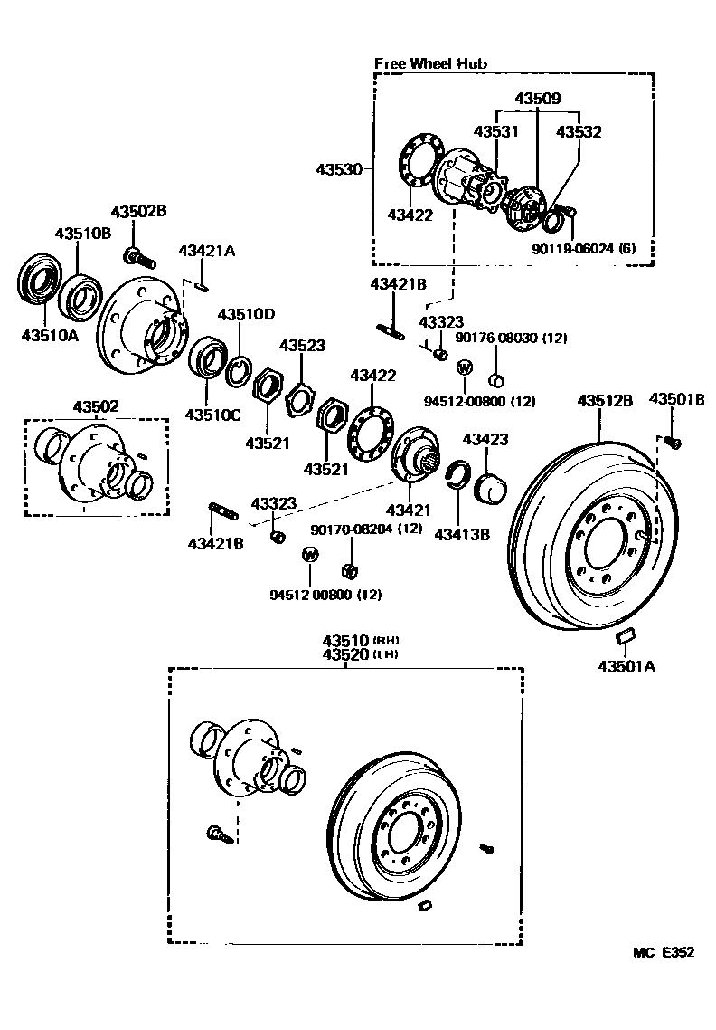 4303 — FRONT AXLE HUB