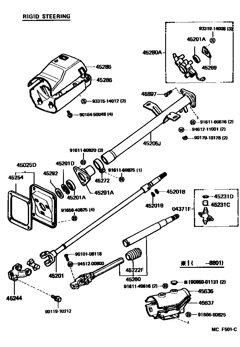 4501 — STEERING COLUMN & SHAFT