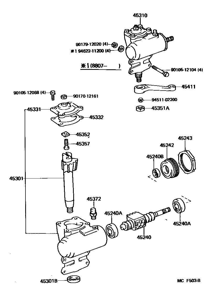 4505 — FRONT STEERING GEAR & LINK