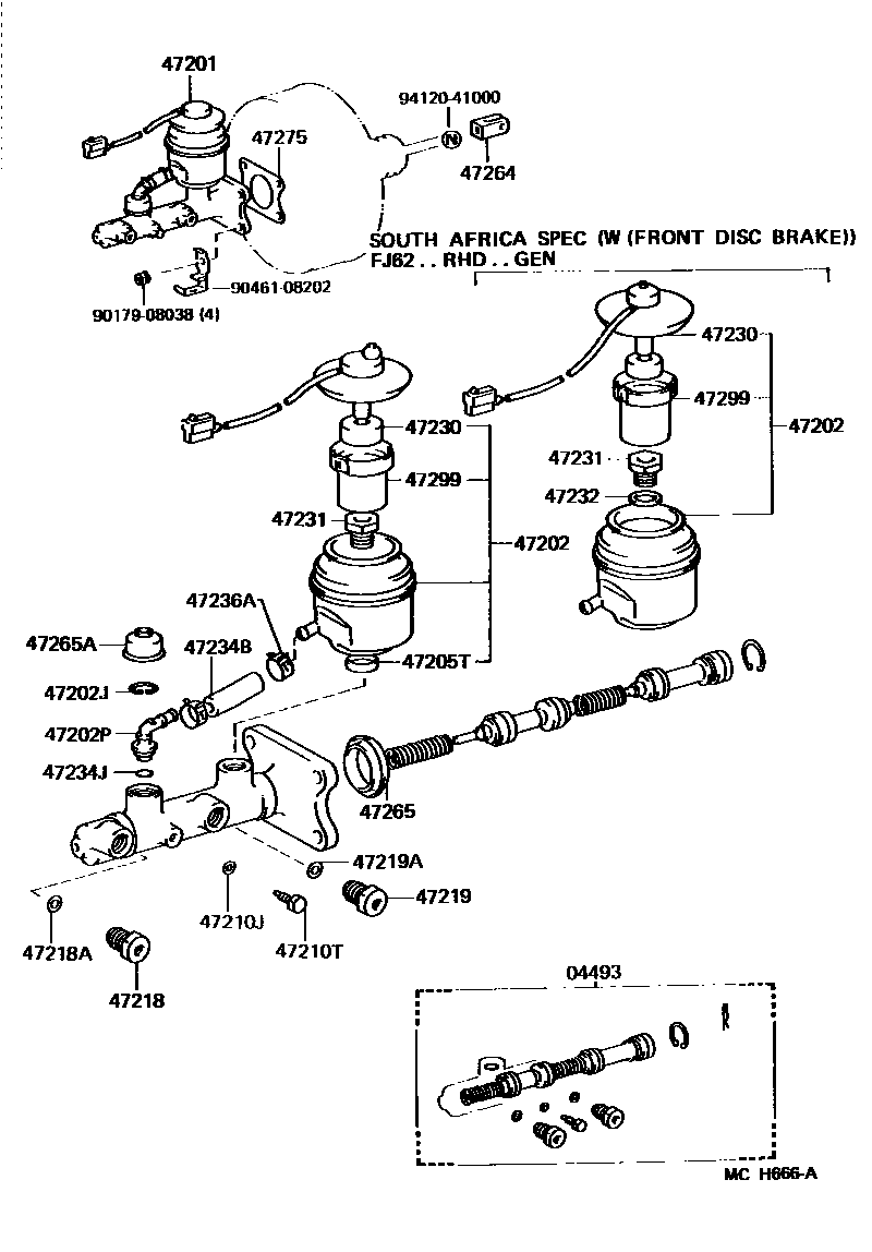 4702 — BRAKE MASTER CYLINDER