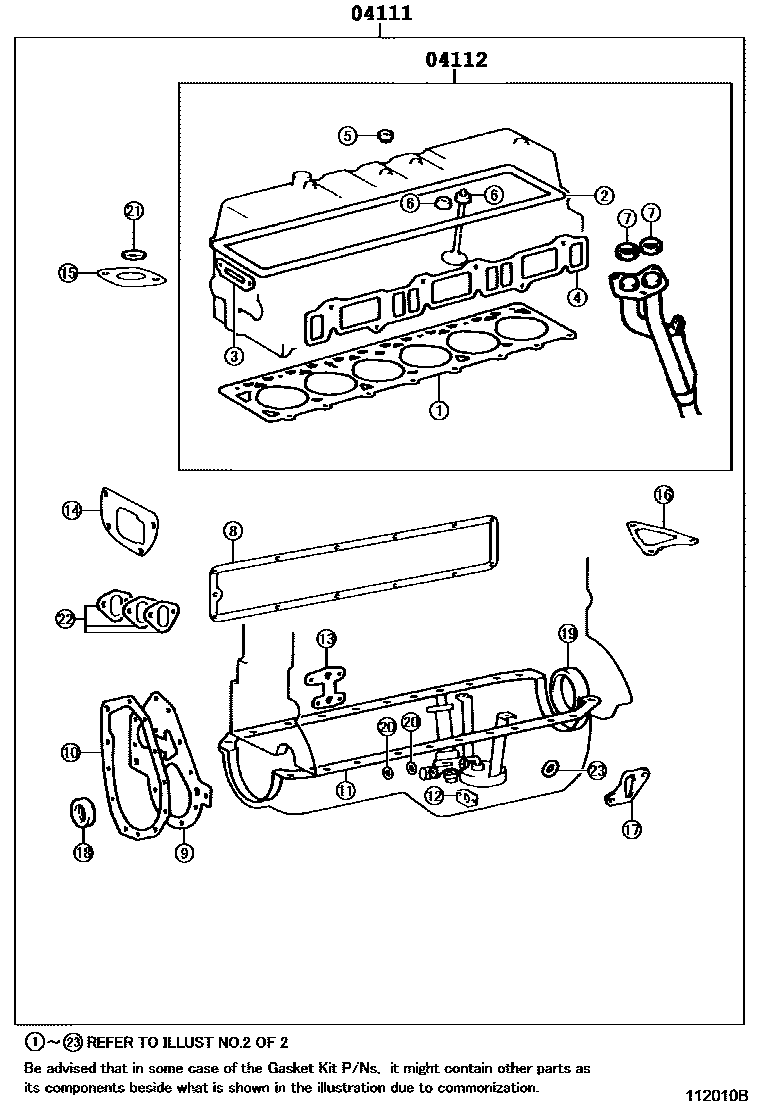 1103 — ENGINE OVERHAUL GASKET KIT