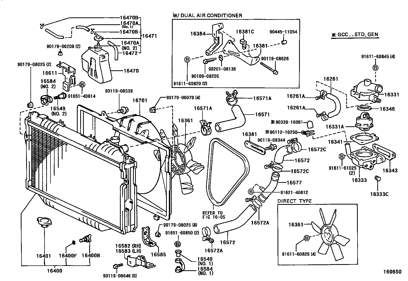 1603 — RADIATOR & WATER OUTLET
