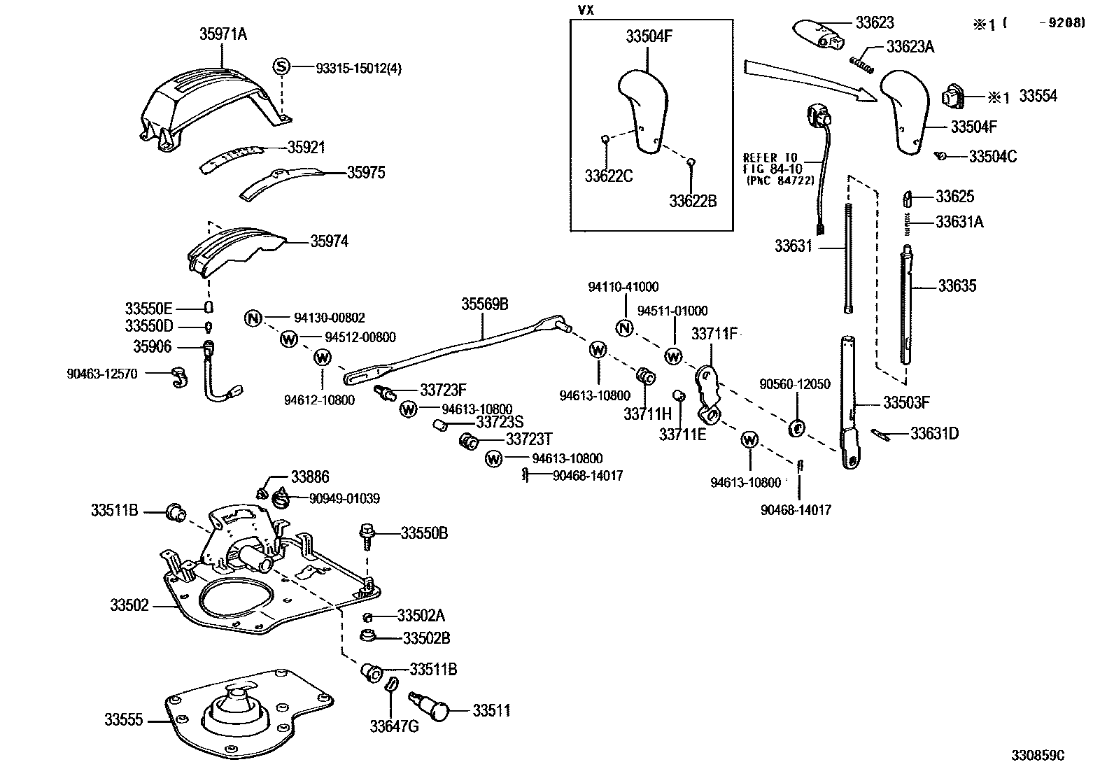 3312 — SHIFT LEVER & RETAINER