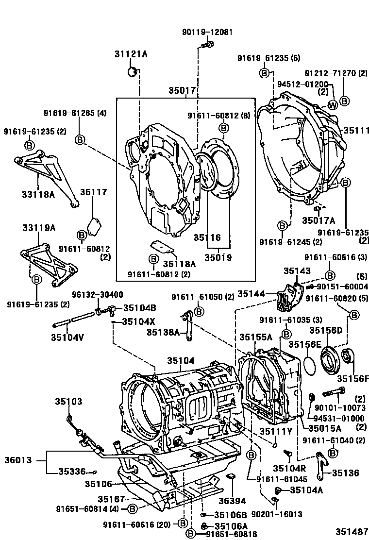 3503 — TRANSMISSION CASE & OIL PAN (ATM)