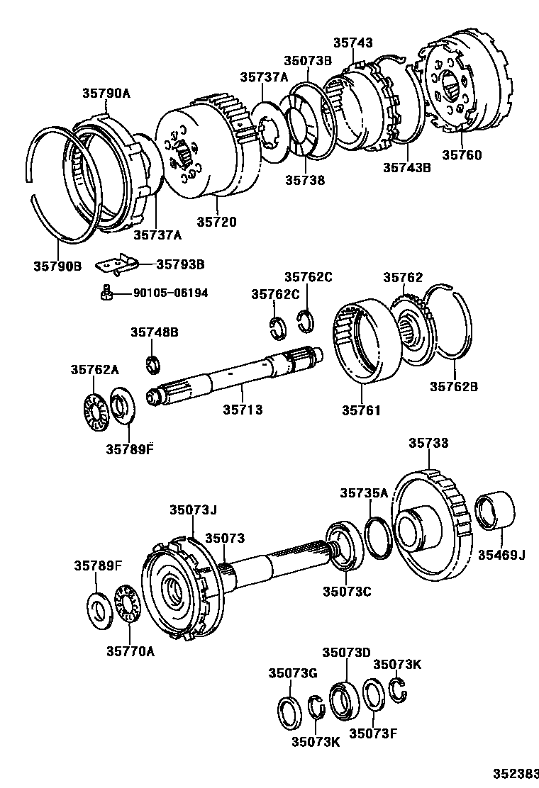 3510 — PLANETARY GEAR, REVERSE PISTON & COUNTER GEAR(ATM)