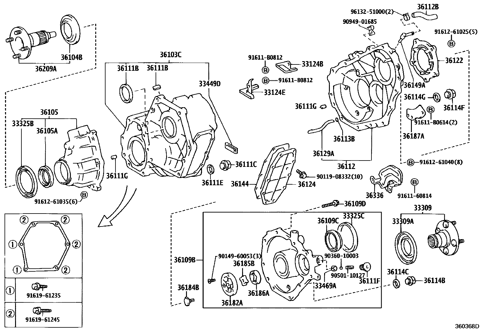 3609 — TRANSFER CASE & EXTENSION HOUSING