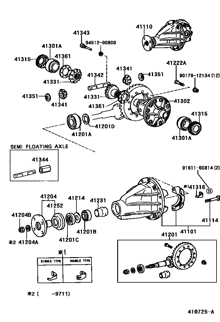 4101 — REAR AXLE HOUSING & DIFFERENTIAL