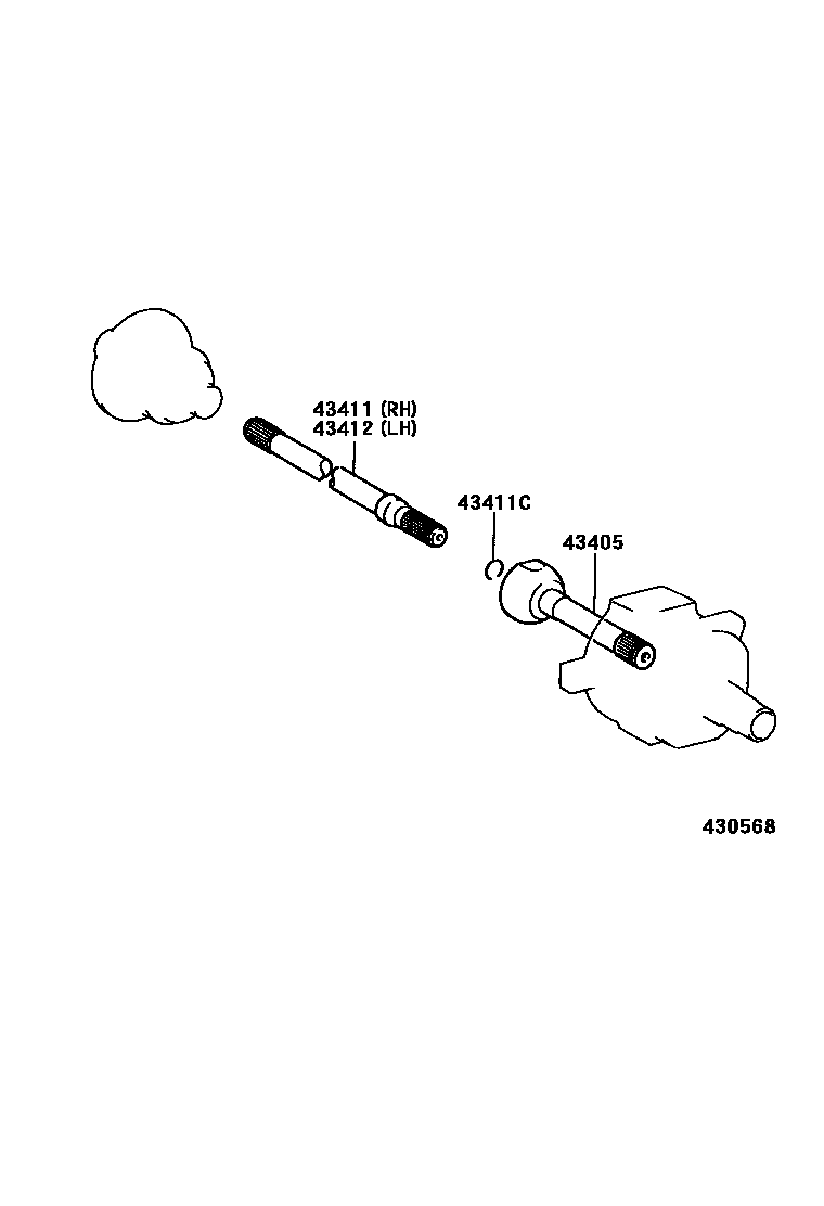 4302 — FRONT DRIVE SHAFT