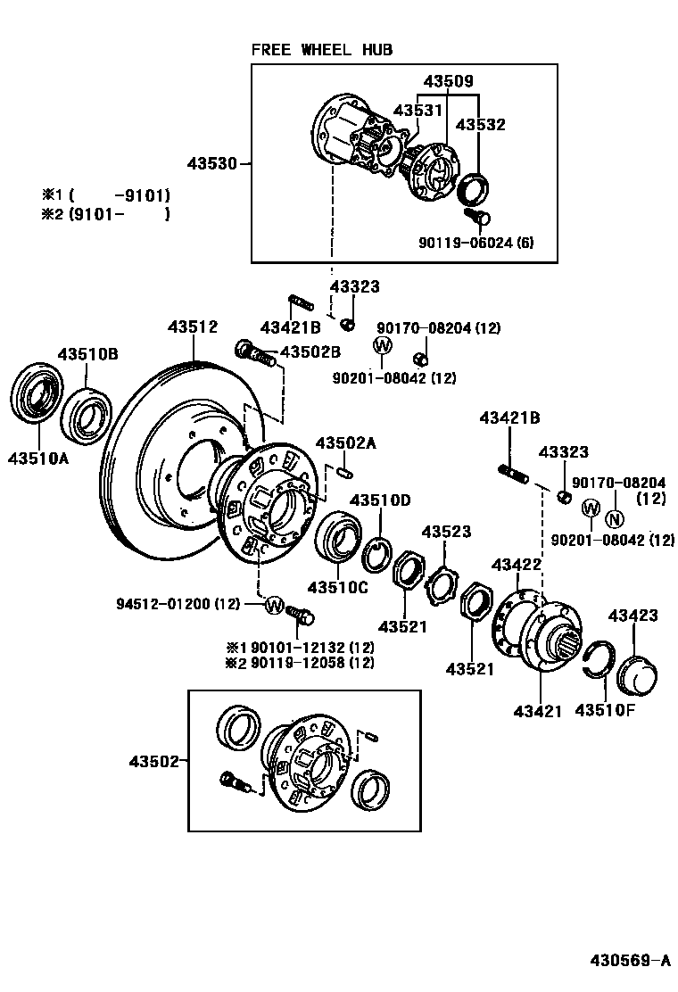 4303 — FRONT AXLE HUB
