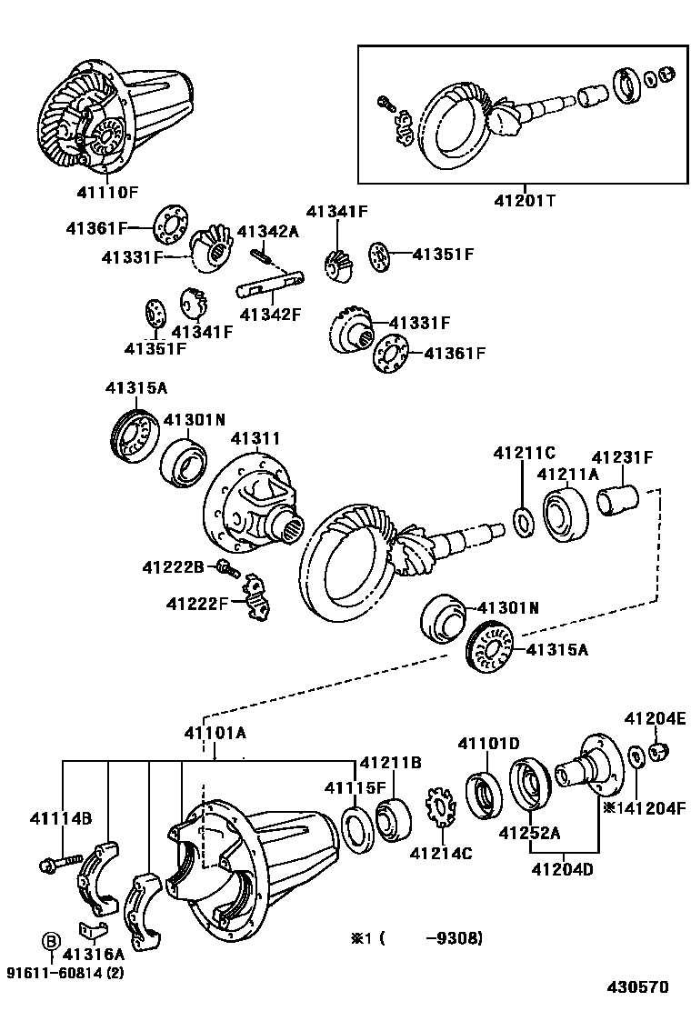 4301 — FRONT AXLE HOUSING & DIFFERENTIAL