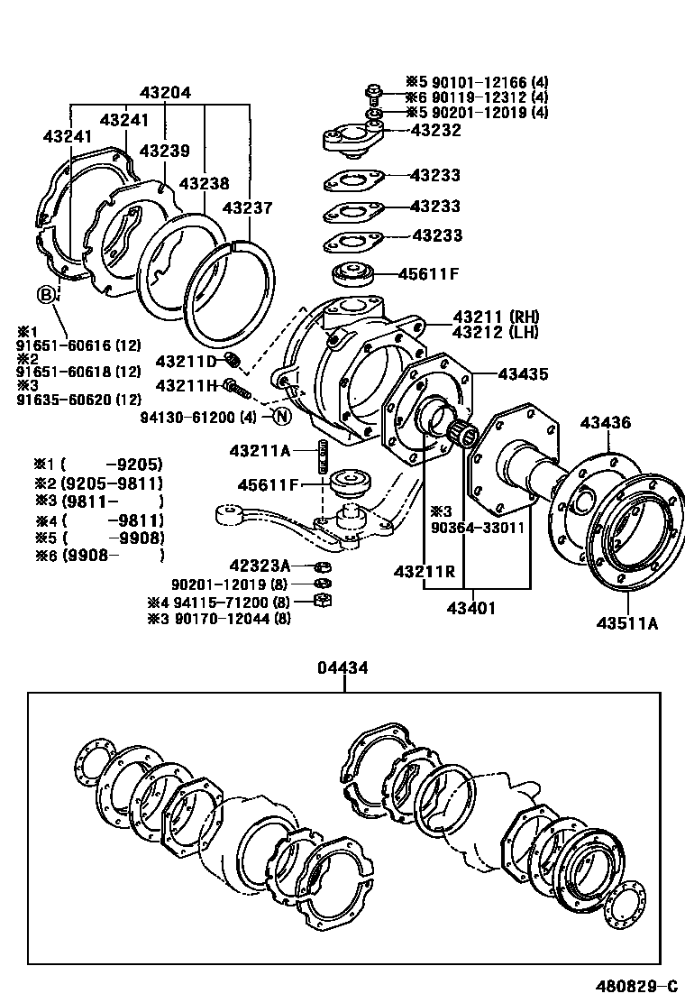 4802 — FRONT AXLE ARM & STEERING KNUCKLE