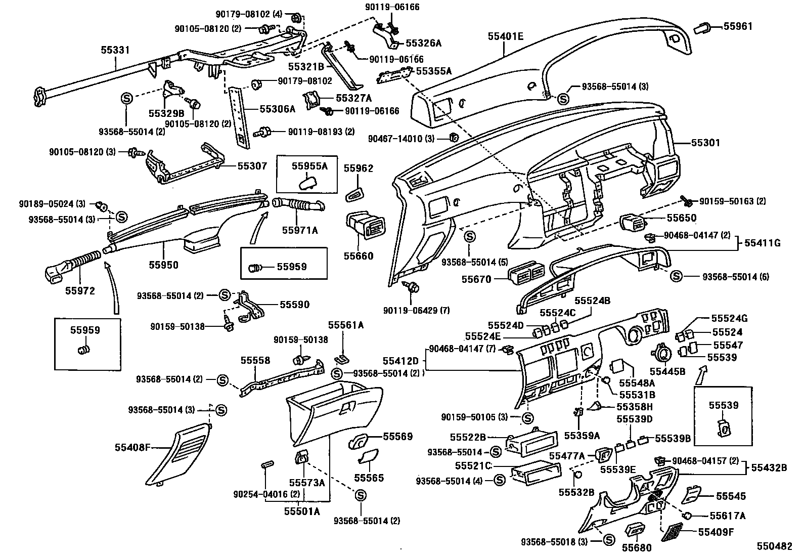 5551 — INSTRUMENT PANEL & GLOVE COMPARTMENT