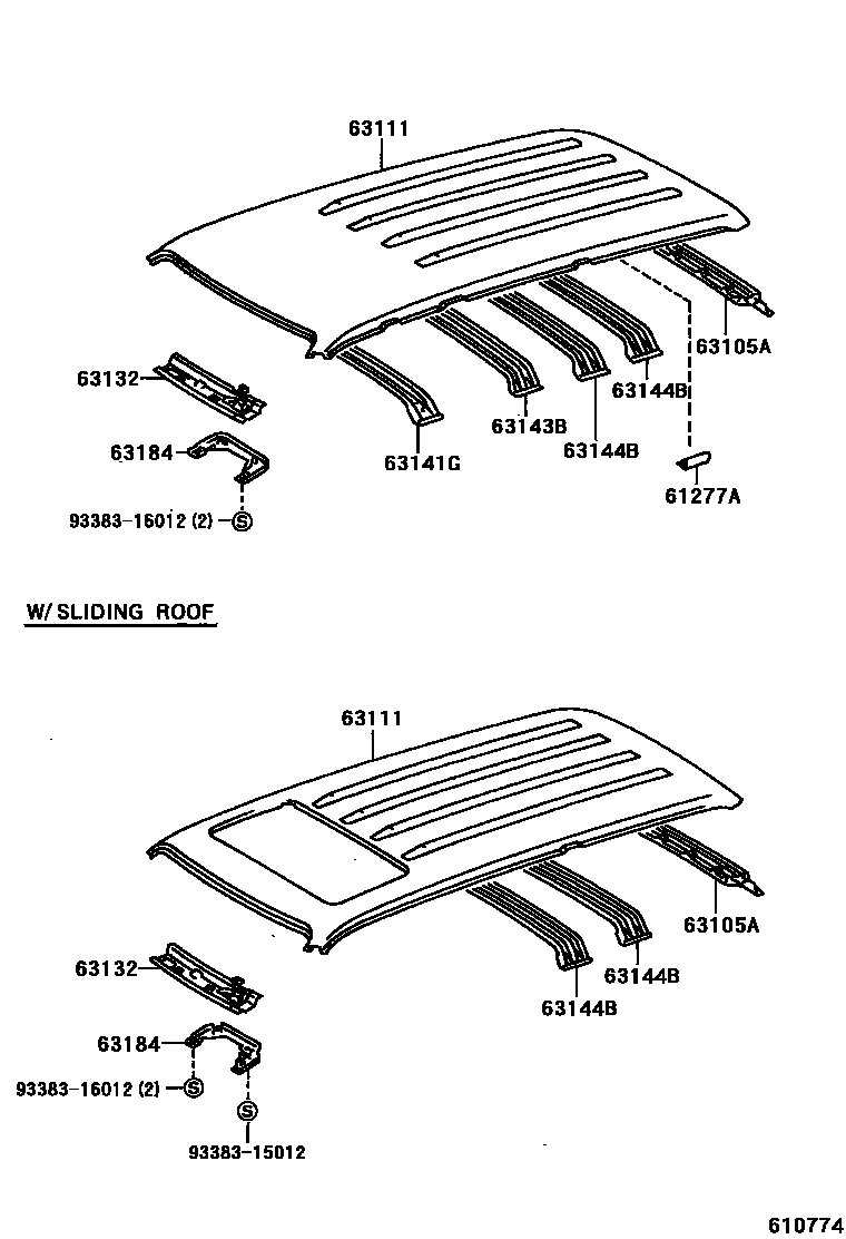 6153 — ROOF PANEL & BACK PANEL