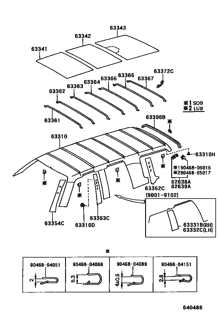 6452 — ROOF HEADLINING & SILENCER PAD