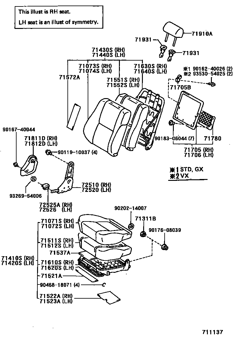 7151 — SEAT & SEAT TRACK
