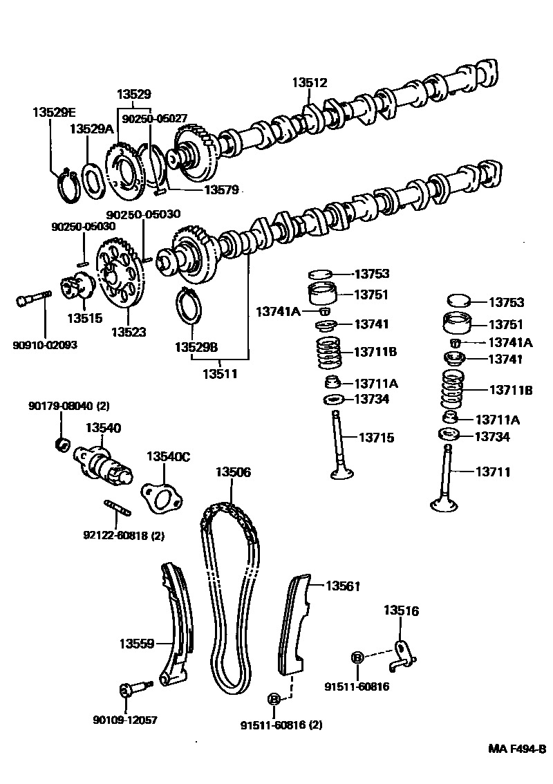 1302 — CAMSHAFT & VALVE
