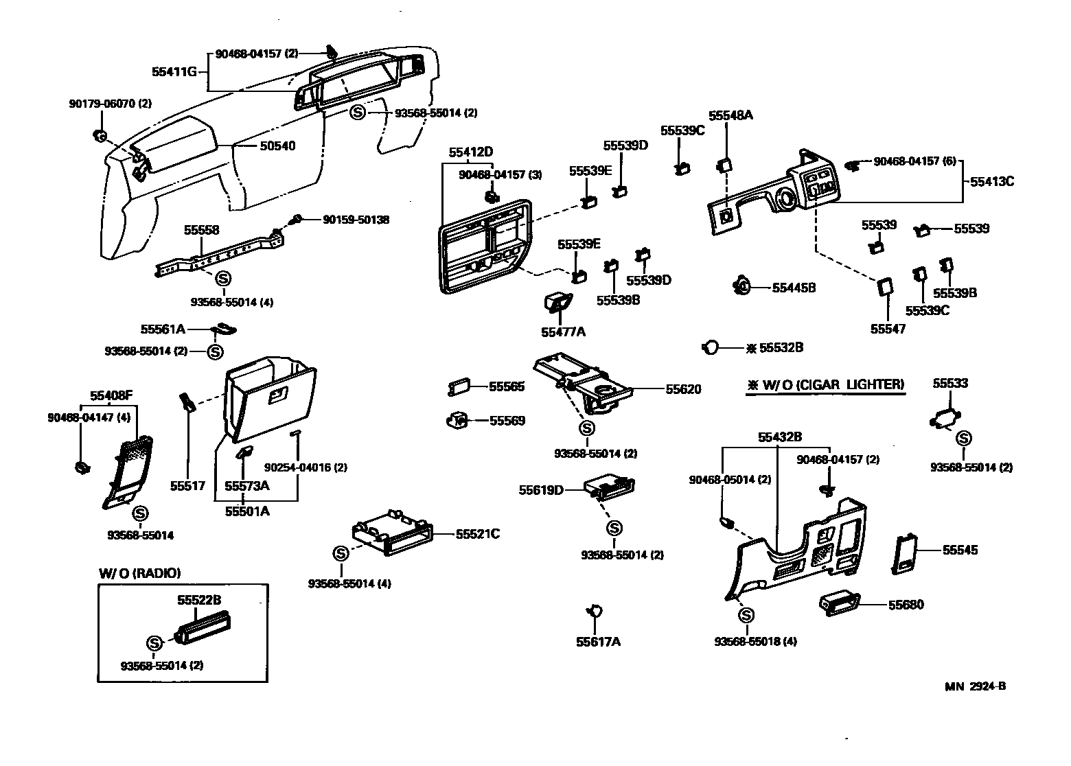 5551 — INSTRUMENT PANEL & GLOVE COMPARTMENT